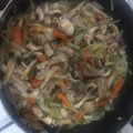 El cooksnap de Débora Isaguirre cuando hizo Champiñones salteados con verduras.