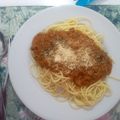 El cooksnap de More Pacheco cuando hizo Salmón, anillos de calamar, langostinos al ajillo y ensalada.