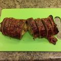C.T.'s cooksnap of when they made Flora's Bacon Cheeseburger Log.