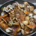 El cooksnap de Joel Valverde Tudela cuando hizo Almejas a la marinera a mi manera.