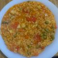 El cooksnap de Lucía cuando hizo Arroz a la primavera con macedonia de verduras.