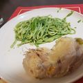 El cooksnap de Daniela Carrasco Olmos cuando hizo Pollo con verduras y Tallarines verdes.