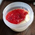 El cooksnap de Andy Araya cuando hizo Panacota en vasito con salsa de frambuesas.