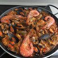 El cooksnap de Montse Domingo cuando hizo Paella marisco.