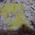 El cooksnap de Andrea cuando hizo Fideos con salsa de crema jamón y trocitos de pollo.
