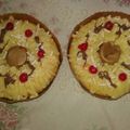 El cooksnap de Barby Astudillo cuando hizo Rosca de Pascua decorada con pastelera, almendrasy  pasas de uva.