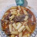 El cooksnap de Mica Lencina cuando hizo Guiso de fideos con carne.