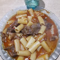 El cooksnap de Mica Lencina cuando hizo Guiso de fideos con carne.