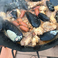 El cooksnap de Camii Román cuando hizo Discada de tierra y mar.
