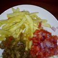 Rehema Aoko's cooksnap of when they made Wet fried beef with chips.