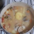 El cooksnap de Danilo Saavedra cuando hizo Sopa de almejas.