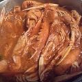 El cooksnap de Olga (Myta) cuando hizo Cigalas en salsa navideña "elaboración propia".