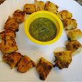 Seema Raghav का कुकस्नैप जब उन्होंने तंदूरी स्टाइल सोया चाप (Tandoori Style Soya Chaap recipe in Hindi) बनाया था।