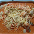 El cooksnap de Cande Ferreyra cuando hizo Ñoquis con salsa rosa y pollo!.