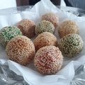 Cooksnap dari JOYFUL Sirait untuk resep Onde Onde Pelangi