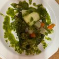 El cooksnap de Daniel Garcia Calderon cuando hizo Verduras al vapor con aliño de albahaca.