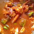 Cooksnap Ziana Chesaad semasa beliau membuat Udang harimau masak sambal petai..
