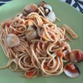 El cooksnap de astrid badia cuando hizo Espaguetis con marisco.