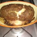 El cooksnap de Valeria cuando hizo Pan de carne relleno con Queso.