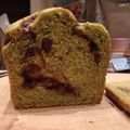 lil croissant's cooksnap of when they made Ogura (Japanese Adzuki Bean Paste) and Green Tea Bread.