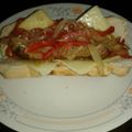 El cooksnap de Adriana Paulina Muñoz Muñoz cuando hizo Sandwiches de chorizo de cerdo a la pomarola. "al disco de arado".