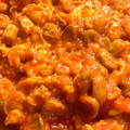 El cooksnap de Guendi García cuando hizo Habas baby salteadas con huevo, jamón y tomate.