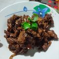 Cooksnap sha semasa beliau membuat Bulgogi beef ala korea.