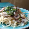 El cooksnap de Jessie Gómez cuando hizo Spaguettis con salsa de jamón y champiñones riquísima!!.