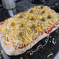 El cooksnap de Juan Pérez Gómez cuando hizo Pizza masa casera con chorizo, jamón, queso y aceitunas.
