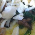 El cooksnap de Berenice Jasso cuando hizo Huevos con espinacas y hongos.