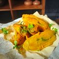 Pampa Mondal's cooksnap of when they made স্টাফ চিলি পাকোড়া(Stuffed chilli Pakora recipe in Bengali).
