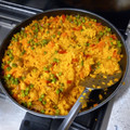 El cooksnap de Jose cuando hizo Paella con pollo y jengibre.