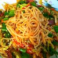 Sudha Agrawal का कुकस्नैप जब उन्होंने ग्रीन अनियन मिक्स फ्राइड नूडल्स (green onion mixed fried noodles recipe in Hindi) बनाया था।