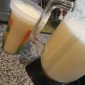 El cooksnap de Gisel Vera cuando hizo Licuado de duraznos y peras.