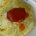 Cooksnap của Pi Ha khi họ làm theo món Omurice - Cơm cuộn trứng kiểu Nhật - (phiên bản vét tủ lạnh)