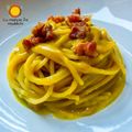 il Alessandro (Particolaritudine) quando ha preparato Rigatoni con crema di patate aromatizzata al rosmarino e pancetta croccante
