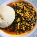 Ayshat Adamawa(U. Maduwa)'s cooksnap of when they made Egushi soup with moringa.