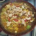 El cooksnap de Daniel cuando hizo Revuelto de zapallitos verdes, morrón, cebolla, huevo, champiñones.