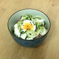El cooksnap de Carlos cuando hizo Espaguetis de calabacín con pesto de aguacate.