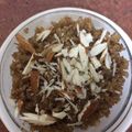 Lata Aswani's cooksnap of when they made Lapsi Halwa.