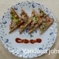 Vandana Johri का कुकस्नैप जब उन्होंने ब्रेड पिज़्ज़ा (Bread Pizza recipe in hindi) बनाया था।