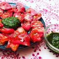 El cooksnap de Cocina con Barbara cuando hizo Espaguetis con pesto de pistacho.