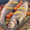 El cooksnap de Irene-Guirao cuando hizo Lubina al horno con patatas.