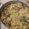 El cooksnap de nil despona cuando hizo Arroz al curry con champiñones y carne picada.