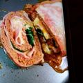 El cooksnap de Milagros cuando hizo Rollo de carne de res molida relleno de jamón y queso.