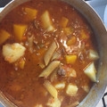 El cooksnap de Dagoberto cuando hizo Guiso de fideos con carne.