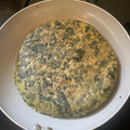El cooksnap de Vale cuando hizo Tortilla de espinacas, cebolla y queso.
