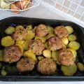 Cooksnap από donrou στη συνταγή Μπιφτέκια αφράτα με λεμονάτες πατάτες στο φούρνο