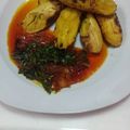 Enefola Joy Owoicho's cooksnap of when they made Roasted plantain with palmoil sauce.