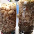 El cooksnap de María Florencia Serli cuando hizo Porotos en escabeche.